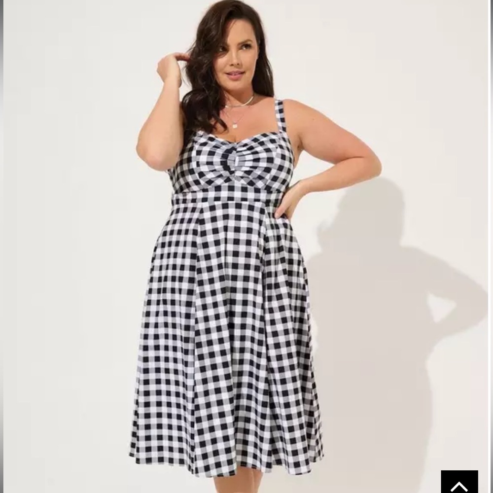 Torrid Black and White Checkered Dress